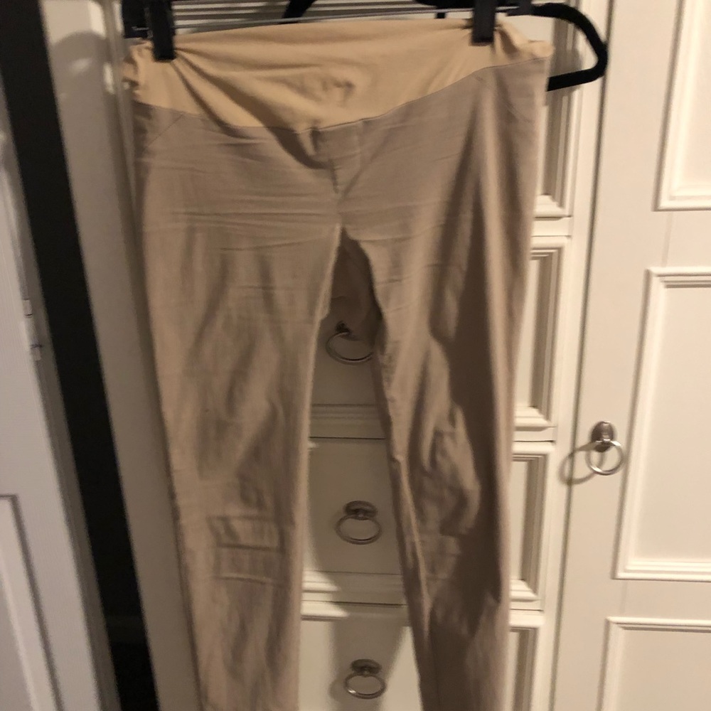 Maternity straight leg dress pants.